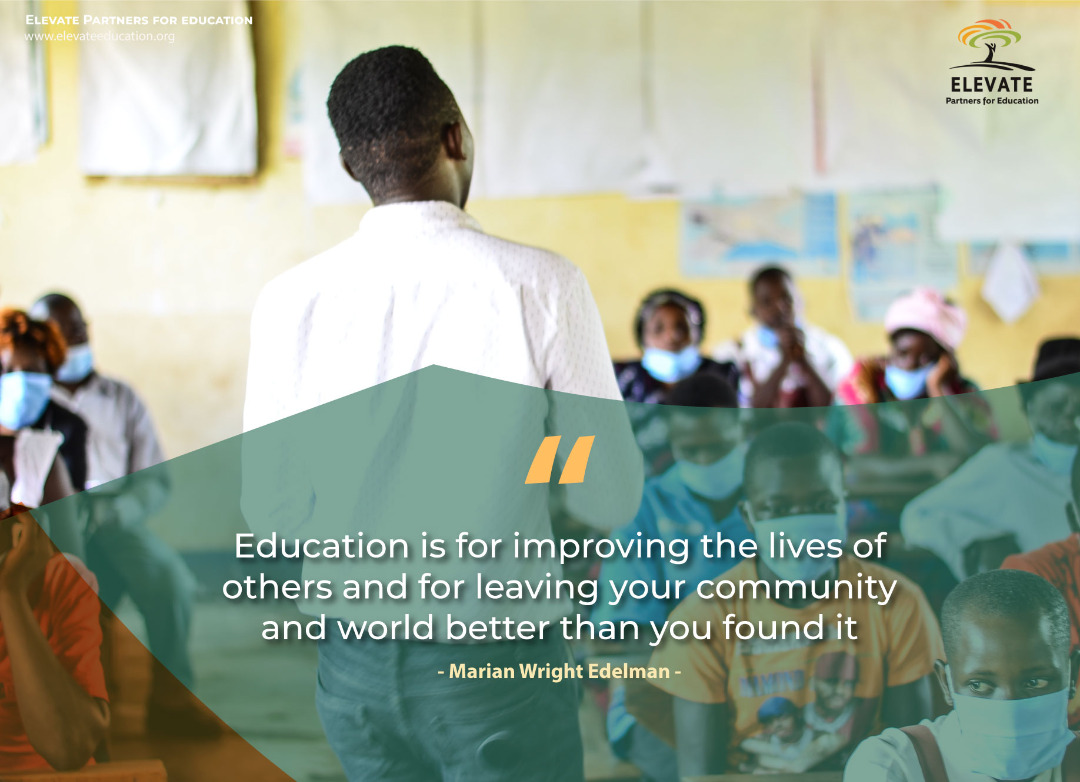 ElevateEdUG's tweet image. Education is for improving the lives of others and for leaving your community and world better than you found it - Marian Wright Edelman #EducationForAll #ElevateEducation #quotes #CommunityEngagement