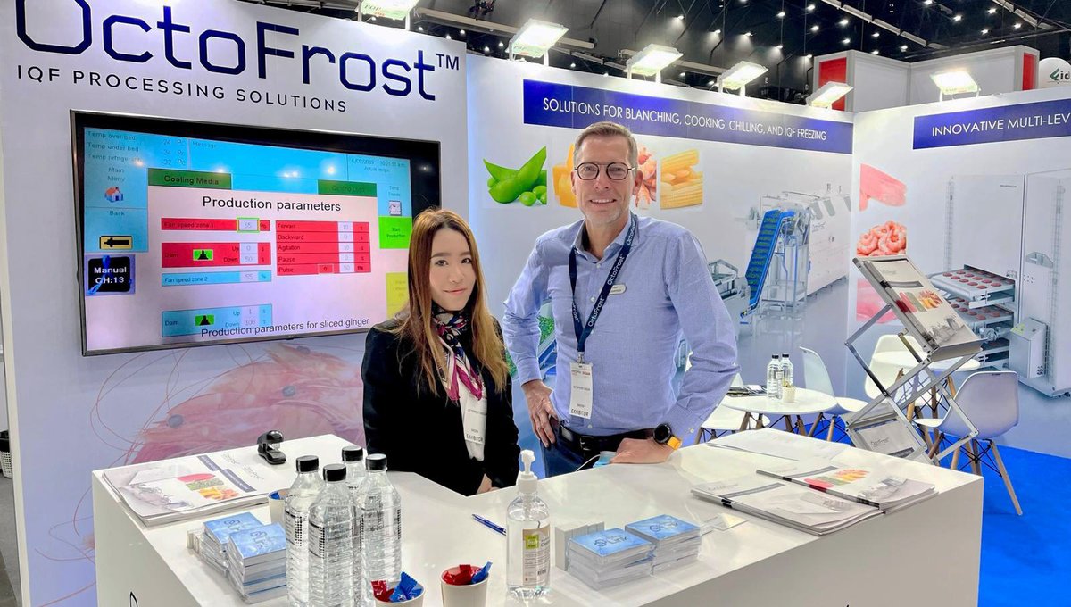OctoFrostGroup's tweet image. #PropakAsia2022 is now over and we can say it has been a great show! We are always delighted to meet new and old customers and explore with them the opportunities in the #foodprocessing industry. Congratulations to the OctoFrost team. We hope to see you again next year!