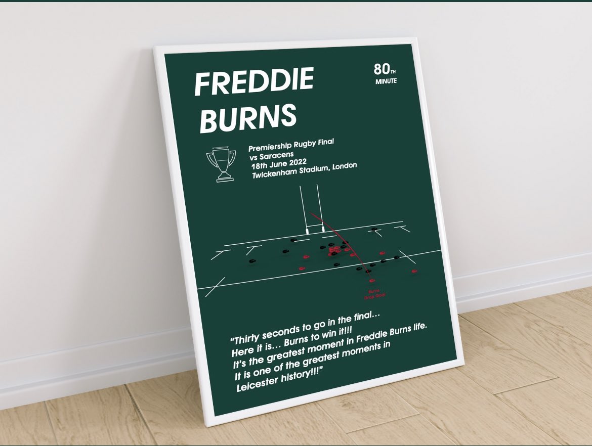 TigersLeicester's tweet photo. 🚨GIVEAWAY🚨

We have teamed up with @sporting_iconic to give you the chance of winning one of these unique framed A3 prints commemorating the Premiership Final win (and Burns 🤣) 

To be in with a chance simply:

RETWEET &amp; FOLLOW @sporting_iconic

Drawn randomly Wednesday 12pm! https://t.co/ZCSHypCxoq