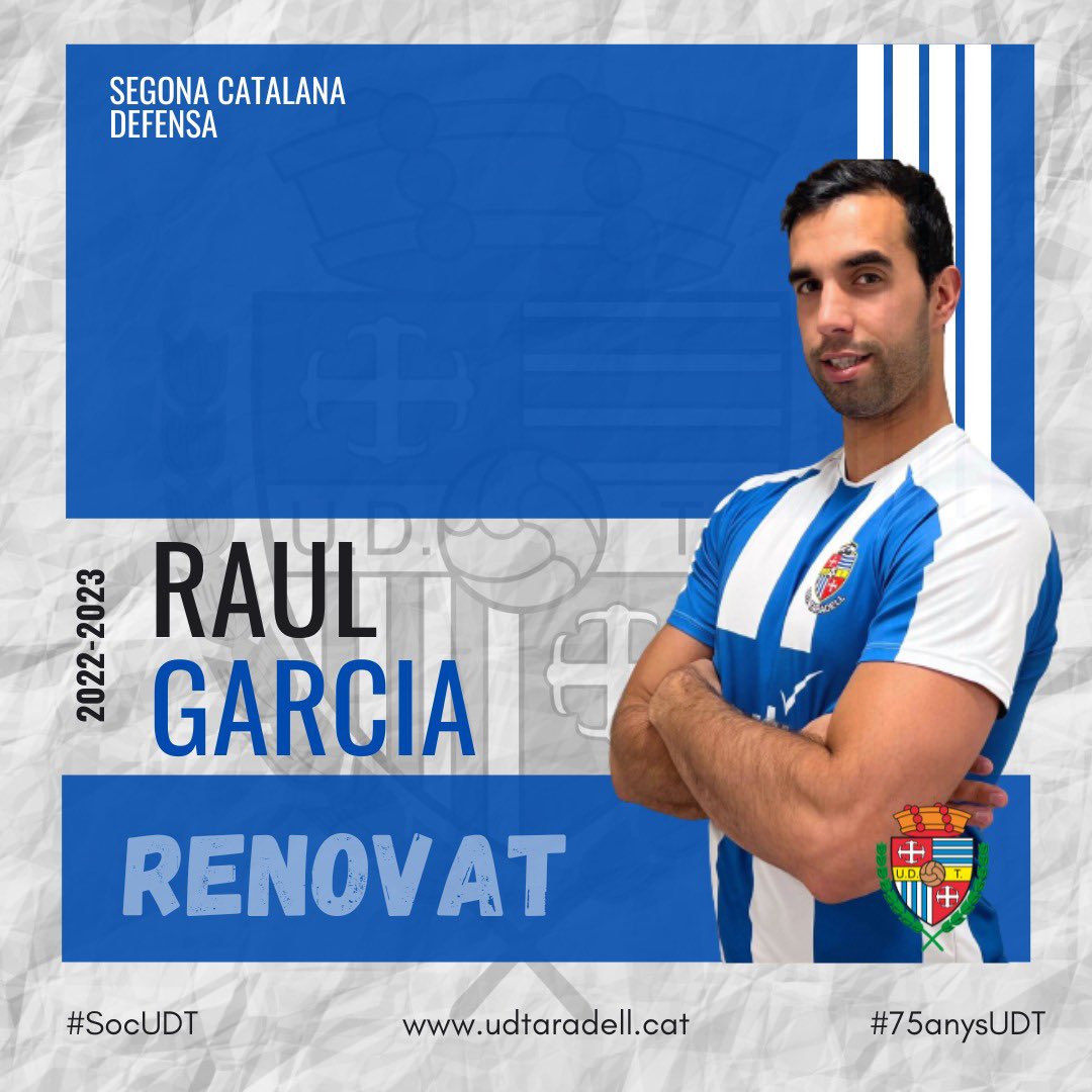 udtaradell's tweet photo. ⚪️🔵𝟐𝐚 𝐂𝐀𝐓𝐀𝐋𝐀𝐍𝐀

✅ Raul Garcia renova amb el Segona Catalana!

🔥 El defensa taradellenc consolidarà la part defensiva després de disputar els darrers partits de la temporada passada!

🤩Inicia la segona etapa amb la UD Taradell!

#2cat #SocUDT #75anysUDT https://t.co/G7w0kM24YV