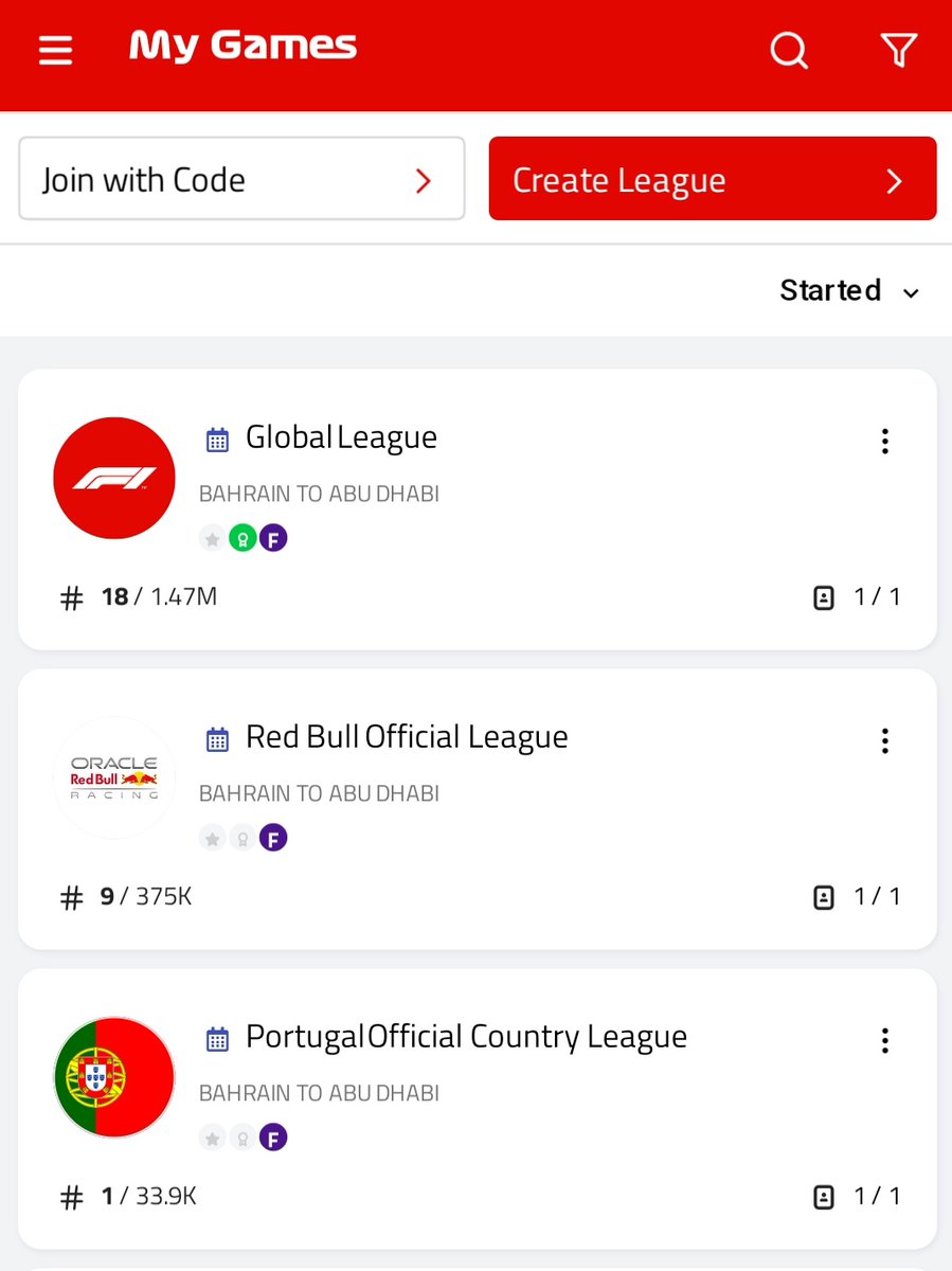 #1 in my country, #18 Global
<a href="/F1/">Formula 1</a> #F1Fantasy