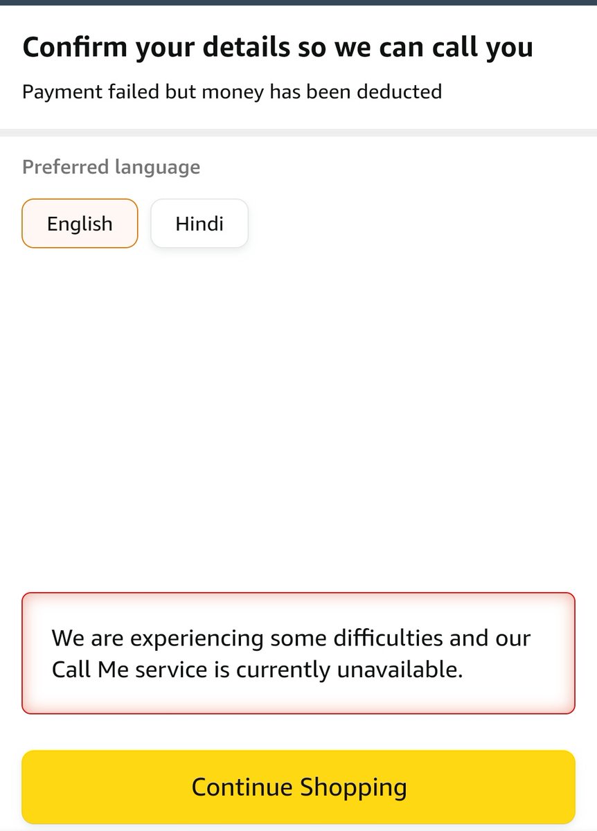 ACAVijay's tweet photo. @AmazonHelp @amazonIN 
As mentioned earlier, have been trying to talk to someone in customer care for about 2 hours without any success. See the snapshot from 1 min back.. https://t.co/Xszviv2ZSQ