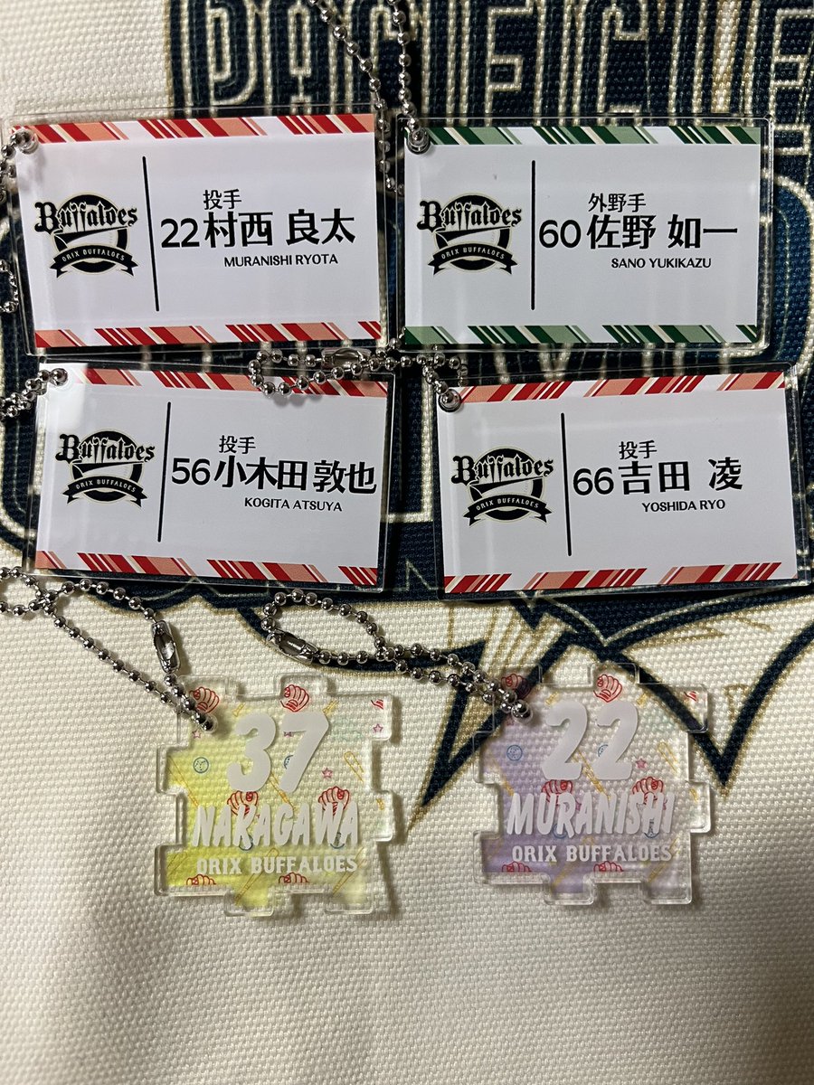 オリックス 66 吉田凌 コロチャレ C賞 アクリルキーチェーン 吉田凌 オリックス アクリルキーチェーン
