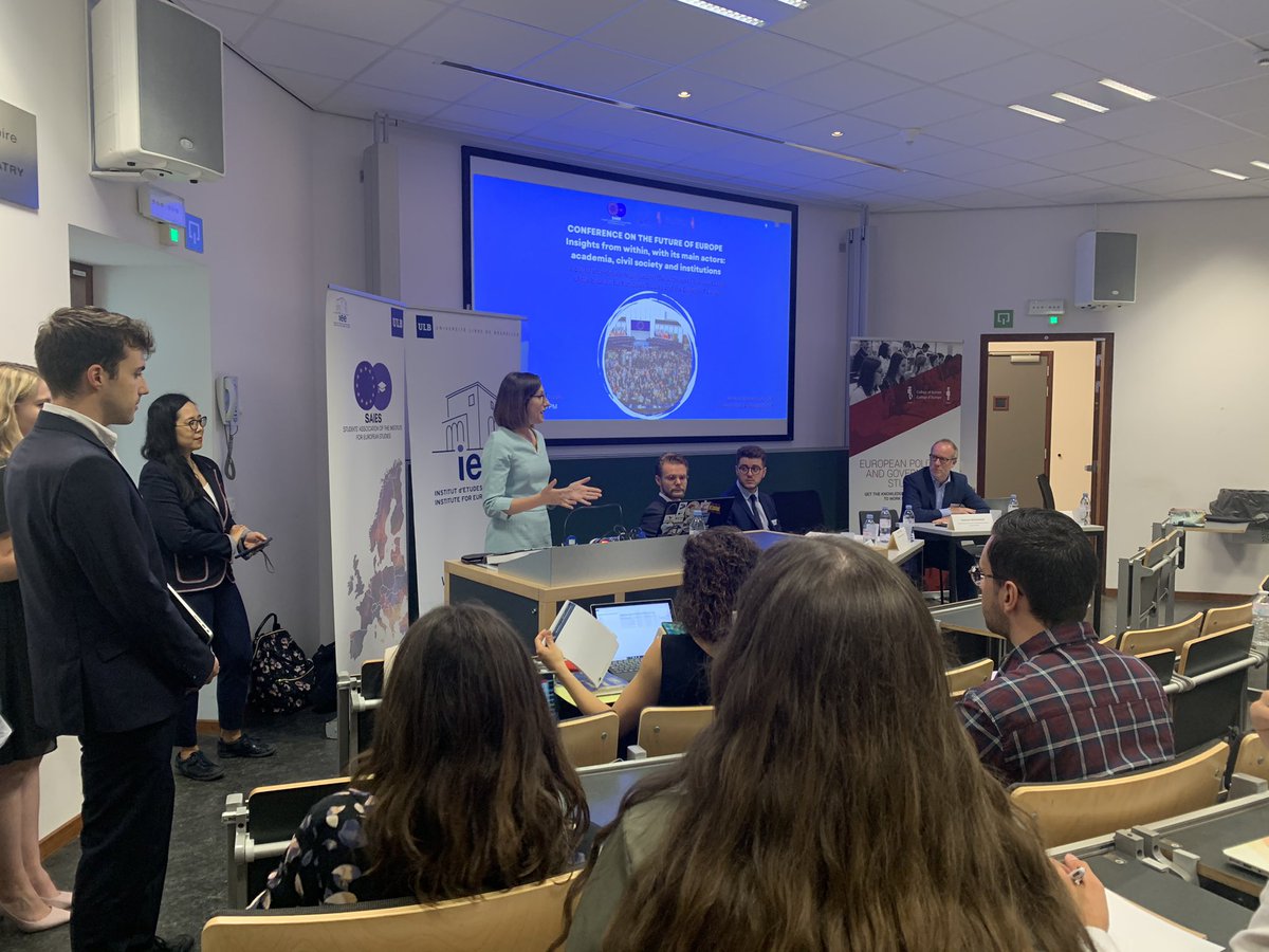🔴 LIVE: Conference on the future of Europe at <a href="/IEE_Bruxelles/">IEE-ULB (Bruxelles)</a>. <a href="/RamonaComan1/">Ramona Coman</a> &amp; <a href="/michelemchang/">Michele Chang</a> opened the session.

Ms Ricard-Nihoul (<a href="/EU_Commission/">European Commission</a>), Mr McLaughlin (<a href="/Europarl_EN/">European Parliament</a>),  <a href="/DenDoovenWard/">Ward Den Dooven</a> (<a href="/EgmontInstitute/">Egmont Institute</a>) &amp; <a href="/FedericoTerren1/">Federico Terreni</a> (<a href="/EMInternational/">European Movement</a> ) share #CoFoE insights