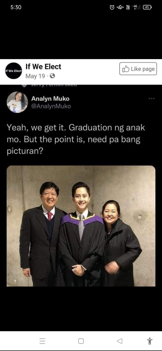 eddie020196's tweet photo. Hayp din si ate noh? Pag mga anak ni madumb ok lang picturan pag Kay BBM bawal? Eh inaka pala lahat ng magulang gusto picturan mga anak during graduation, achievement ng magulang yon. Ikaw ba alang picture nung grad mo? https://t.co/sKiYGP6k3K