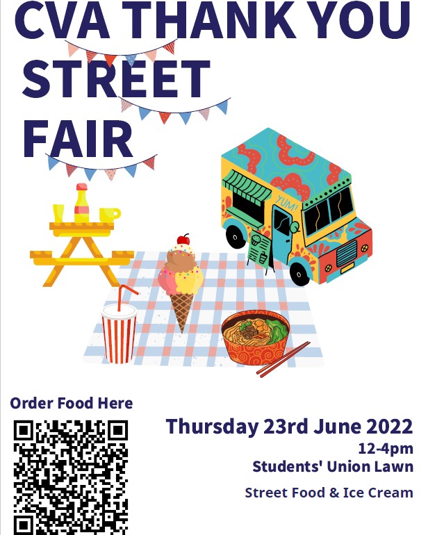 Today is the final day to book your food for the CVA Thank You Street Fair! Make sure you complete the form before 5pm today!👀 forms.office.com/r/M4z55D6Rf1