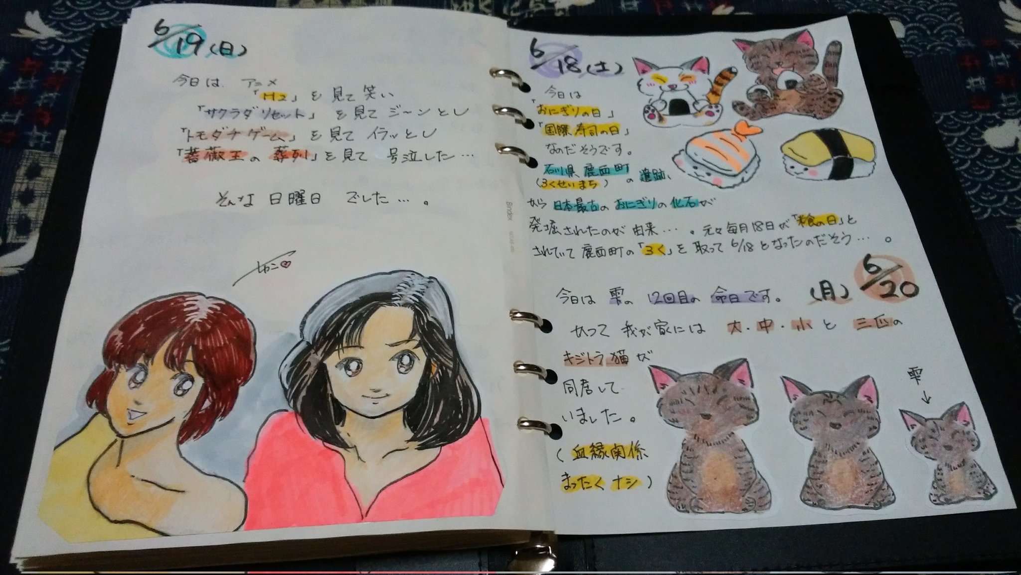 水城柚月 こんばんは 本日 徒然補完計画 に投稿した 絵日記 です イラスト アナログイラスト H2 アニメ 手書きイラスト 雨宮ひかりと古賀春華描いてみた 猫 猫の居る暮らし T Co Kfxnqkgqcc Twitter
