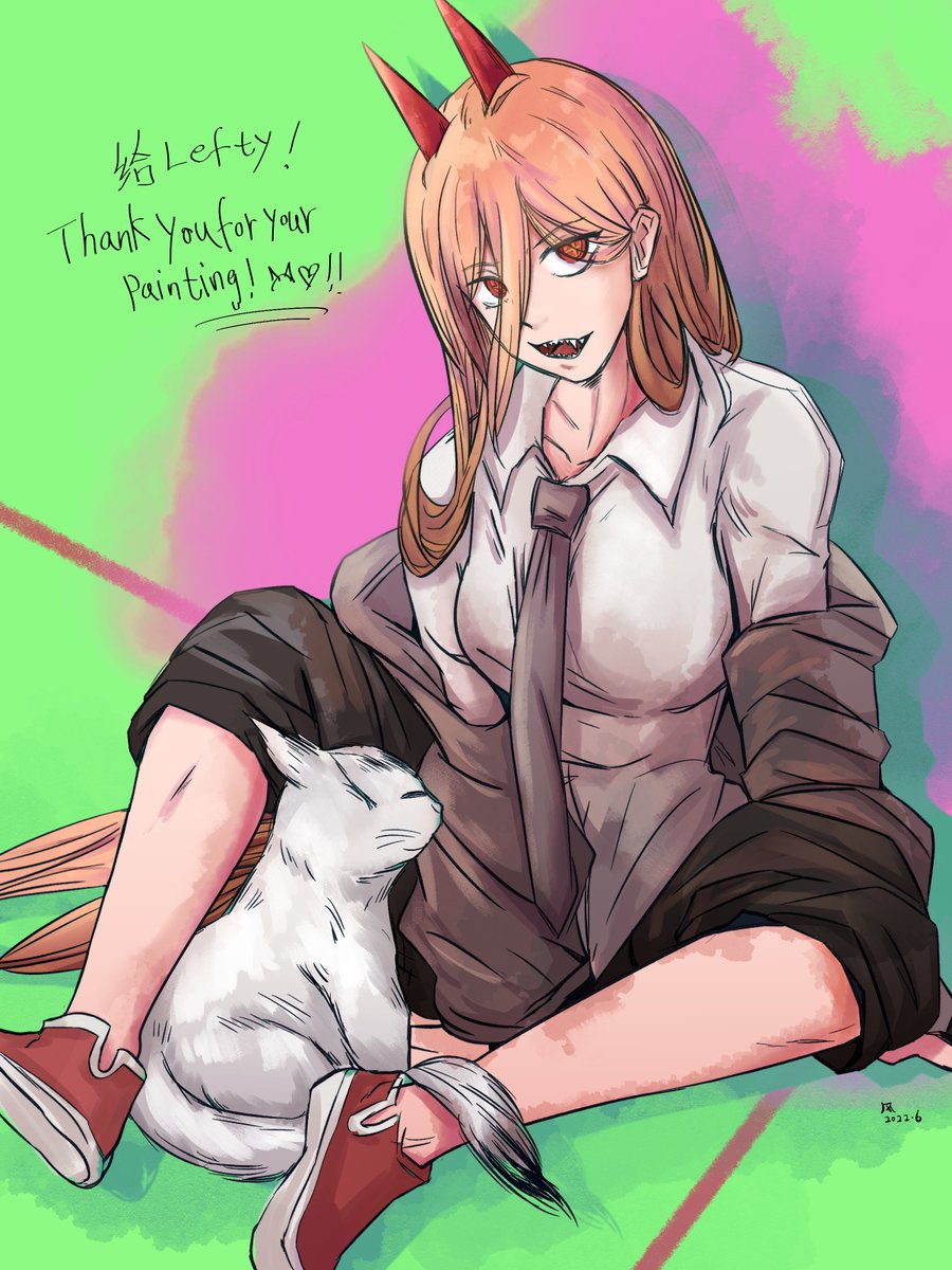 fenyeying's tweet photo. @lefty_labata11 Thank you for your painting！
我试着画了画看！パワー真的好可爱哦！ https://t.co/IETO5uD1wl