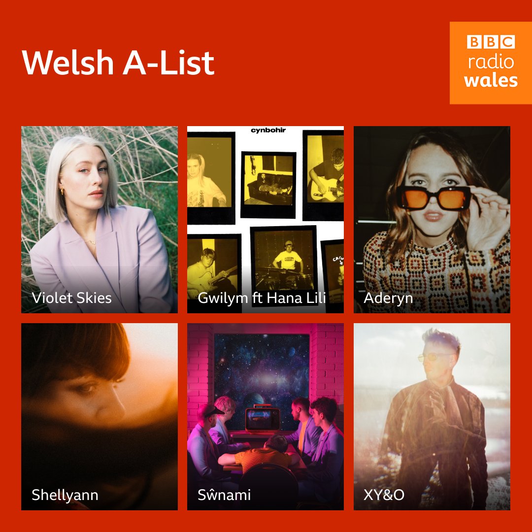 Each week we play great new acts. Listen out for this lot on our Welsh A-List 🏴󠁧󠁢󠁷󠁬󠁳󠁿🎶✨❤ 

🔶 <a href="/IAmVioletSkies/">v i o l e t</a> - Over The Valley
🔶 <a href="/_gwilym/">gwilym.</a> ft <a href="/HanaLilimusic/">Hana Lili</a> - cynbohir
🔶 <a href="/aderyn_music/">Aderyn</a> - Honey
🔶 <a href="/Swnami_/">Sŵnamii</a> - Paradis Disparu
🔶 <a href="/shellyannmusic/">S H E L L Y A N N</a> - Fast Forward
🔶 <a href="/xyandomusic/">XY&O</a> - Dive