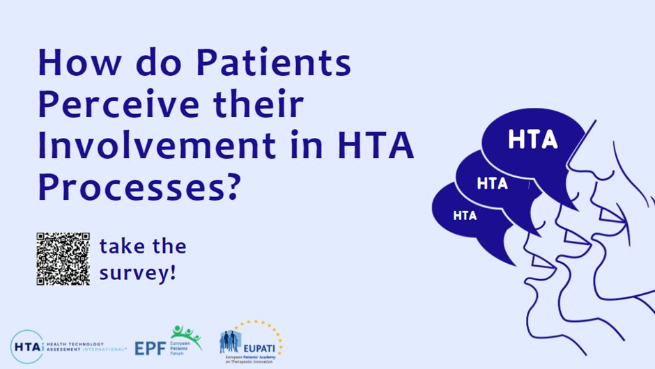 NEW SURVEY✍🏽 share your Experiences with #PatientInvolvement in #HTA in Europe. The survey aims to better understand how #patients are involved in HTA currently, & how to do it better in the future. Survey in 🇬🇧🇮🇹 🇩🇪🇫🇷🇪🇸🇵🇱 bit.ly/3loxGY5 @PCISG @eupatients