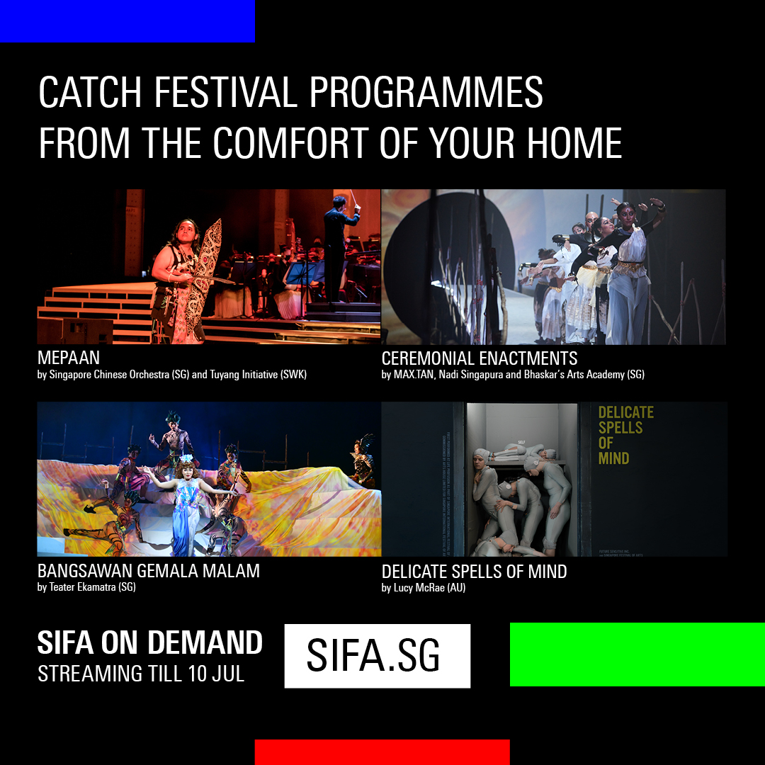 SIFA (@sifa_sg) on Twitter photo NOW STREAMING: The curtains may have come down, but the Festival experience continues on SIFA On Demand till 10 July. 
Through the lens of local filmmaker Tang Kang Sheng, SIFA On Demand contains key moments from each work, selected interviews & behind-the-scenes footage. NOW STREAMING: The curtains may have come down, but the Festival experience continues on SIFA On Demand till 10 July. 
Through the lens of local filmmaker Tang Kang Sheng, SIFA On Demand contains key moments from each work, selected interviews & behind-the-scenes footage.