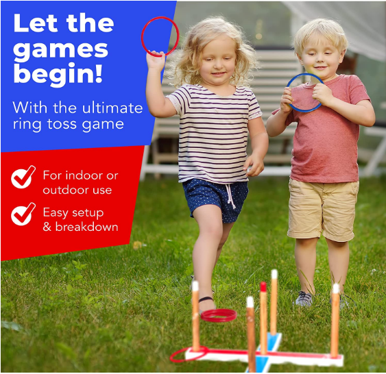 BestSellingPr12's tweet photo. Elite Sportz Ring Toss Games for Kids - Indoor Holiday Fun or Outdoor Yard Game for Adults &amp; Family
Buy Now https://t.co/ROAEZM7Vdv
#yardgames #backyardgames #tossgames #cornhole #lawngames #tailgategames #beachgames #outdoorgames #yardgamesworld #playoutside #tailgating #tailgat https://t.co/PeAjlI0Blz