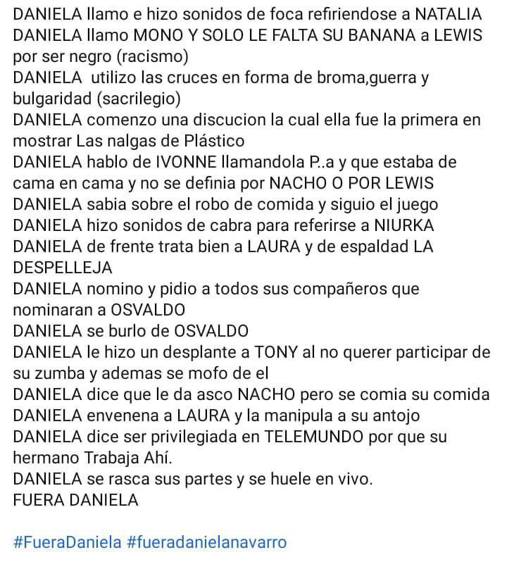 rogermexof's tweet photo. #FueraDaniella #FueraDaniella 
#FueraDaniella #FueraDaniella
#FueraDaniella #LCDLF2 #LaCasaDeLosFamosos @Telemundo @TLMDRealities #FueraDaniella https://t.co/83z6H6VKr2