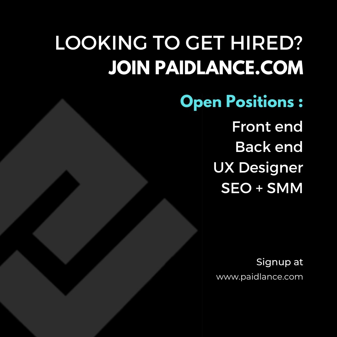paidlance's tweet photo. Are you looking to get hired or collaborate? 
Join today https://t.co/6hZoKVazw7 https://t.co/QPDECESVnF