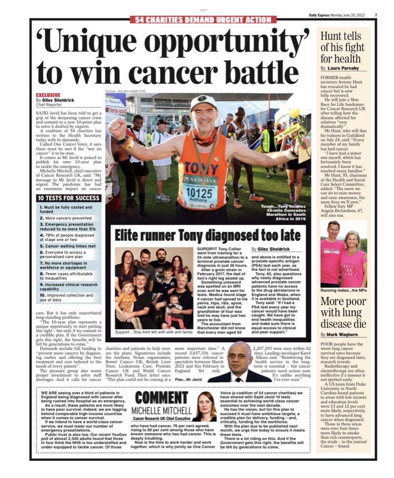 @ethansgrumps fantastic to see you front and centre in the #OneCancerVoice call to @sajidjavid that the #10YearCancerPlan be:
 
✅Fully planned, costed and funded
✅Address shortages in the cancer workforce
✅Match ambition with accountability