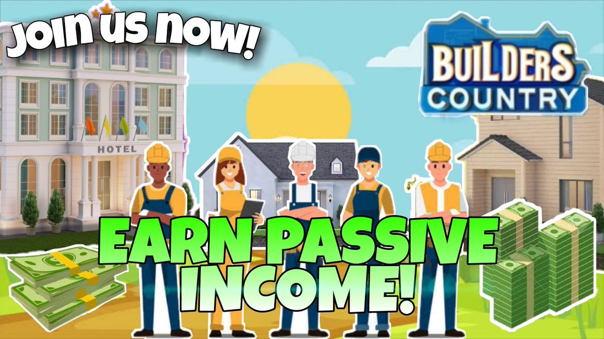 LET'S EARN PASSIVE INCOME TOGETHER!! 💵💰

BUILDERS COUNTRY: 🏫
A new Build-to-Earn Citizenship NFT Game that lets you build, earn, and have FUN! 

REGISTER HERE! ⬇️
builderscountry.com/construct/root…

Website: builderscountry.com 
#bcash #bcountry #Build2Earn