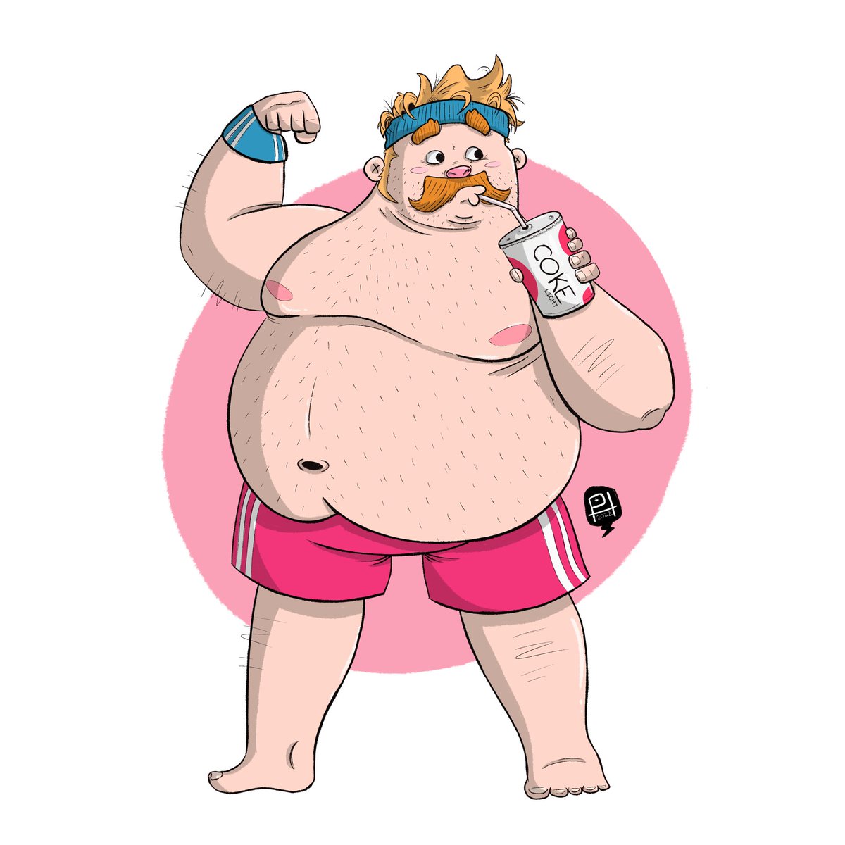 RamonHitzeroth's tweet photo. Flex on them haters! #illustration #iPad #Procreate #chubby #fitness https://t.co/hLHlknzF6d