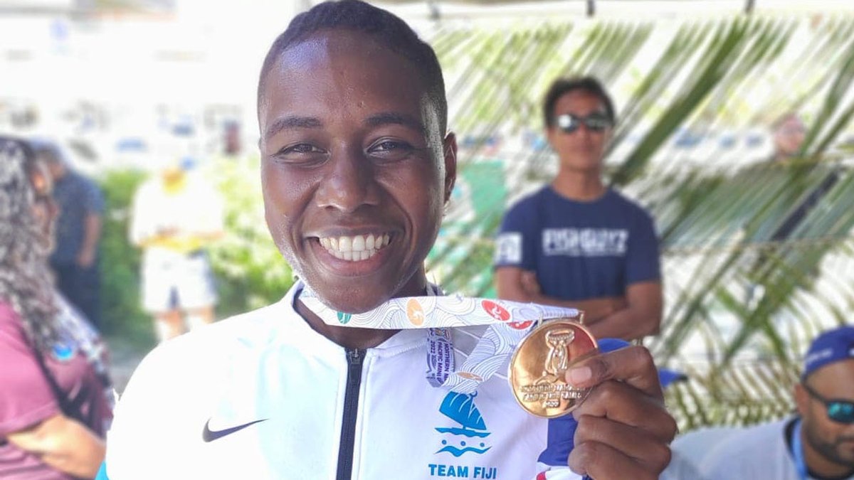 FBC_News's tweet photo. Team Fiji paddlers Elenoa Vateitei scooped silver in the Women’s V1 500 final.
#FBCNews  #FijiNews #Fiji #FijiSports #FBCSports  
[Source: FASANOC]
More: https://t.co/Kxi5JmkKl9 https://t.co/8i7KmdF3l1