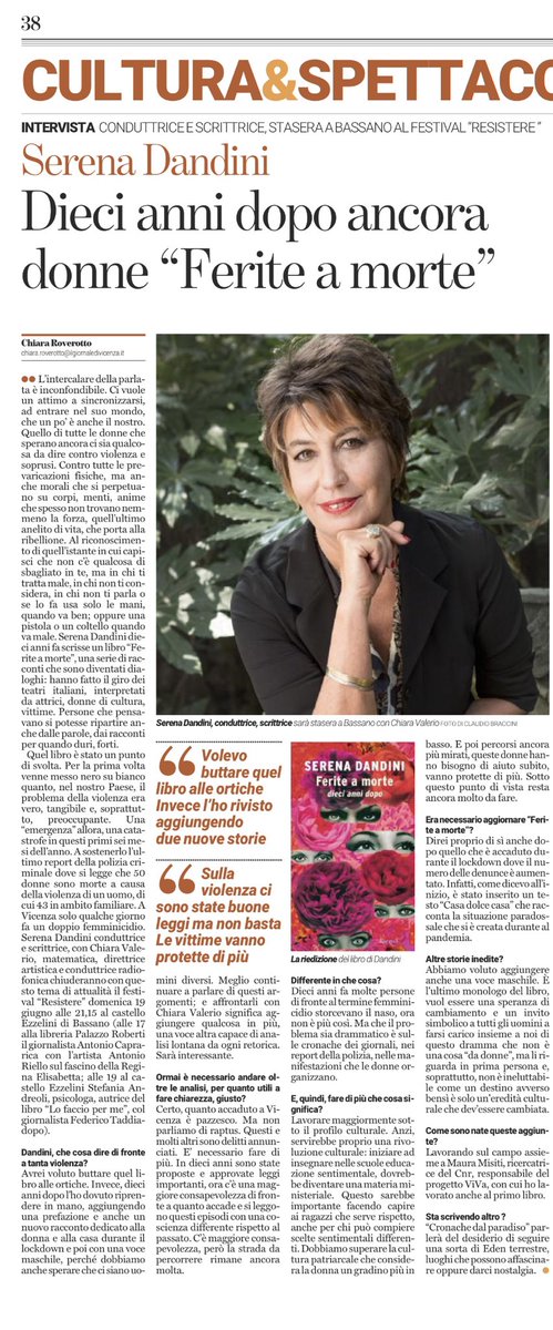 ChiaraRoverotto's tweet photo. #gdv #gruppoathesis #violenzasulledonne “Avrei voluto buttare questo libro alle ortiche … invece 10 anni dopo il numero dei femminicidi continua ad aumentare . Quindi l’ho ripreso in mano ed ho aggiunto due storie “casa dolce casa” e il racconto di un uomo” Serena Dandini. https://t.co/ovnnvQQ2vJ