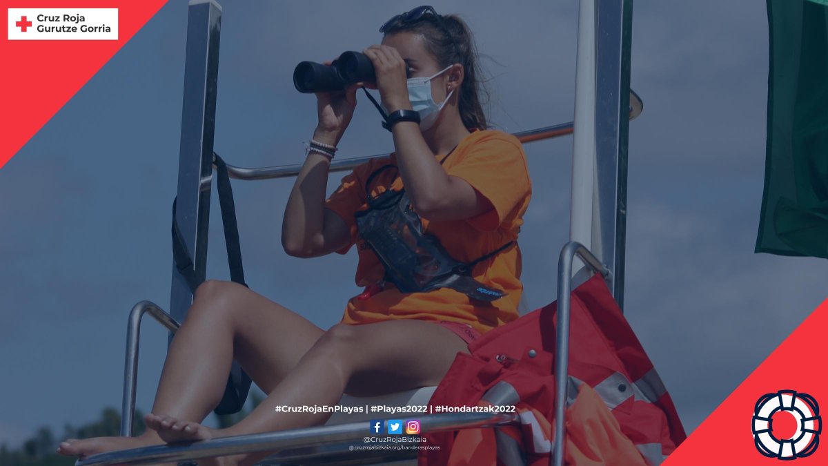 [#CruzRojaEnPlayas]
Los y las socorristas velan por tu seguridad.
¡SIGUE SUS INDICACIONES!
#Playas2022 #Hondartzak2022