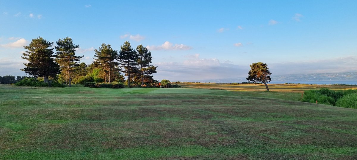 CaldygcGreens's tweet photo. More views of the set up this morning. Lukasz mowing the 7th. Almost breakfast time now. Good luck to all competitors today, with virtually no wind the course should allow for some good scores today. @CaldyGolfClub @RandA #ORQ https://t.co/QYXZLKo7uN