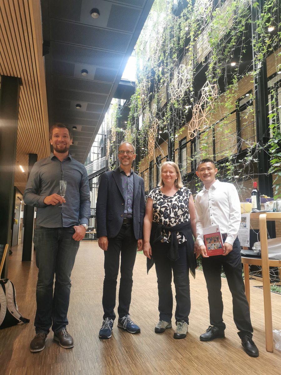 SilvaNova_NNF's tweet photo. Congratulations 🥳👏 to PhD @Haifeng_Zheng  on successfully defending his thesis: ‘‘Soil enzyme activity and ecoenzymatic stoichiometry as affected by tree species and their mycorrhizal association’’. Well done!
@science_ku https://t.co/WqAKKCE1Lz