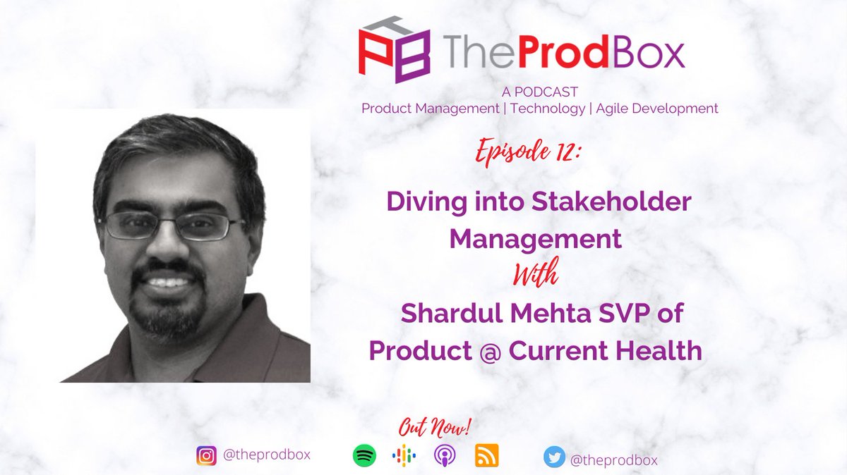 New Episode Alert! - In Episode 12, I welcome back Shardul Mehta SVP of Product at Current Health and we deep dive into stakeholder management!

#Productmanager #Productowner #productstrategy #stakeholdermanagement