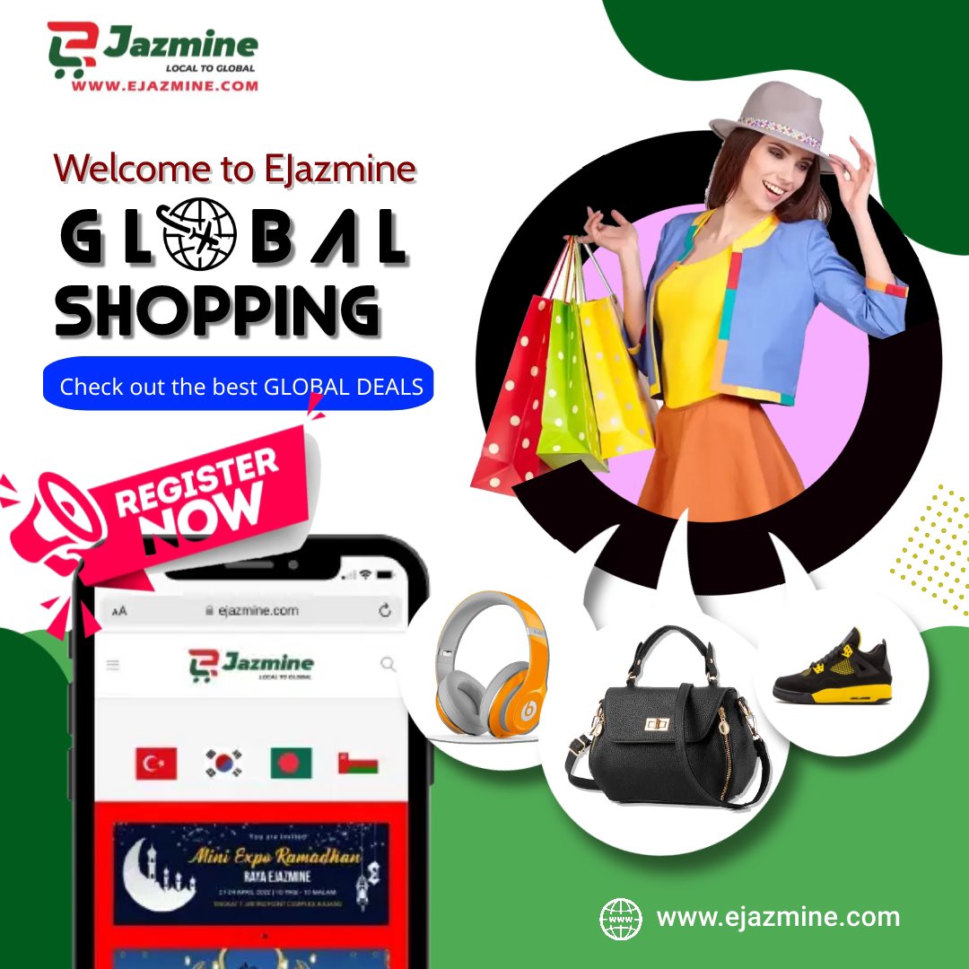 GiftBoxRM10's tweet image. Ejazmine is on the Global market now! 😍
.
Let's register as a seller/buyer on eJazmine now 😁
.
Contact us immediately at wasap.my/60173692373/da… or visit our website at ejazmine.com/?ref=rawiah