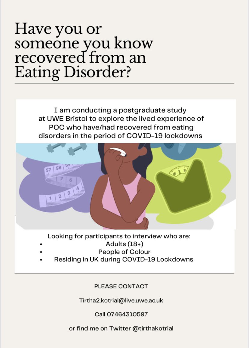 If you or someone you know experienced lockdowns in the UK after having recovered from an eating disorder, get in touch!