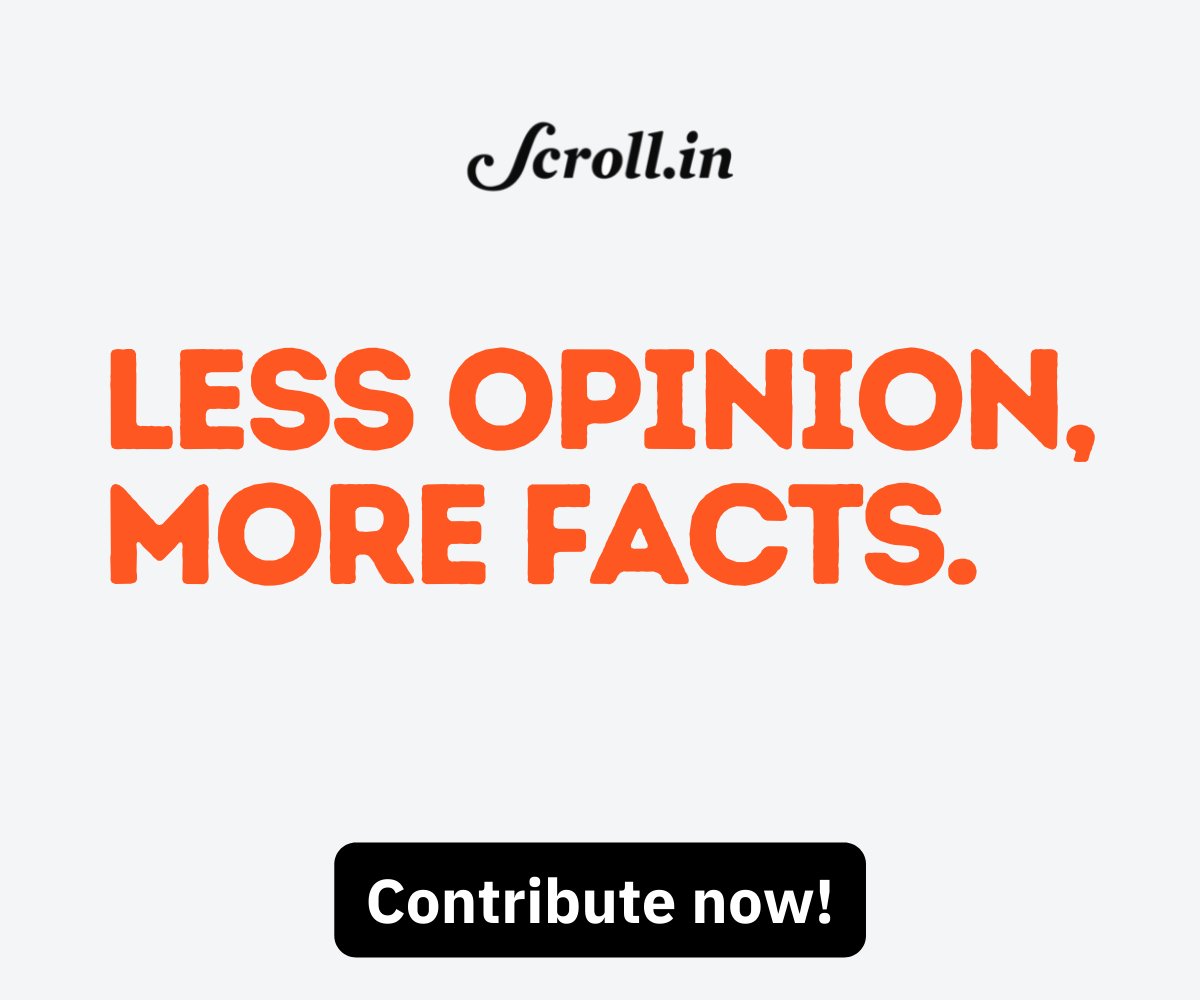 scroll_in's tweet photo. India needs independent journalists. Journalism needs you.
Contribute to the #ScrollReportingFund: https://t.co/ugkYiHZRUa https://t.co/WKZCDKR4f5