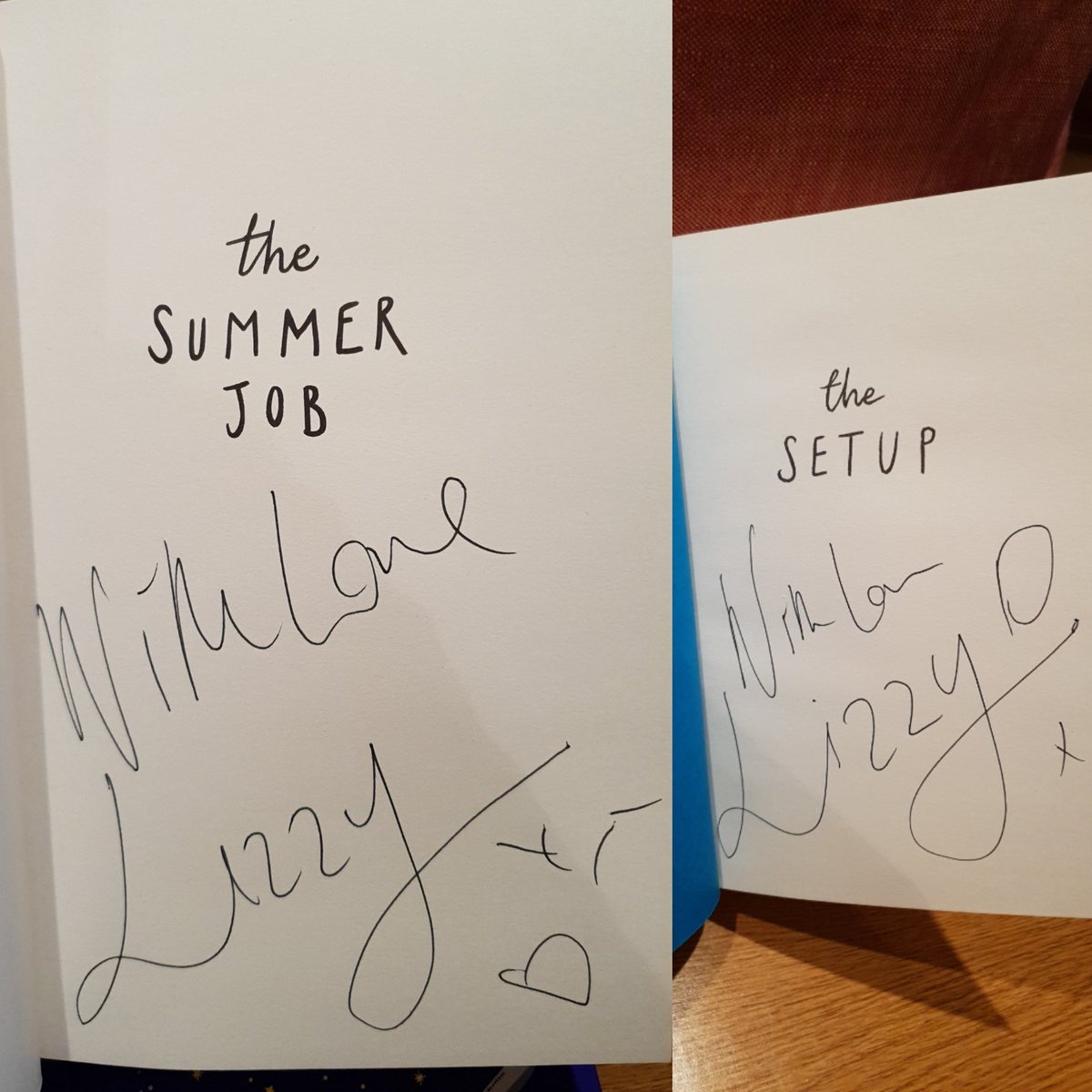 itsthebookparty's tweet photo. GIVEAWAY! Huge thanks to our amazing party guest @DentLizzy for donating signed copies of #TheSetup AND #TheSummerJob as a special prize! Follow us, like and retweet for a chance to win. Lizzy will be at #TheBookParty on July 16th! 🍸🌴🍹🥳 Book now to join her! https://t.co/8qS4JA77UZ