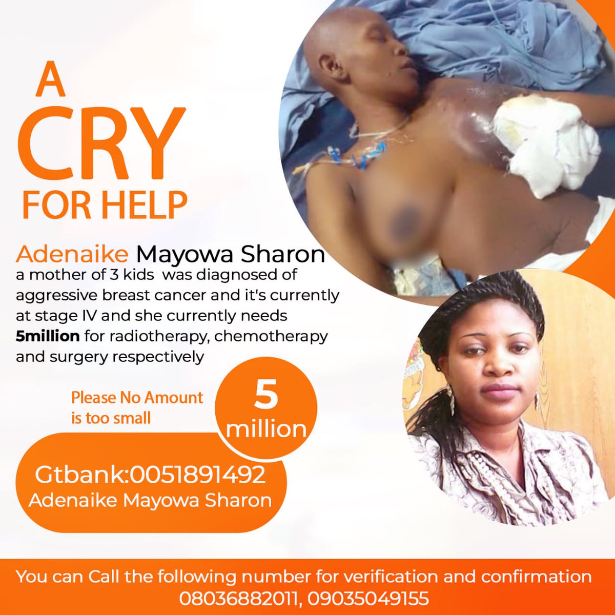 AzeezOseni4's tweet photo. Did you know you will receive blessing by helping Someone Today?
No amount is too small, help someone today.
#SaveSharon https://t.co/e2LcR8m2oT