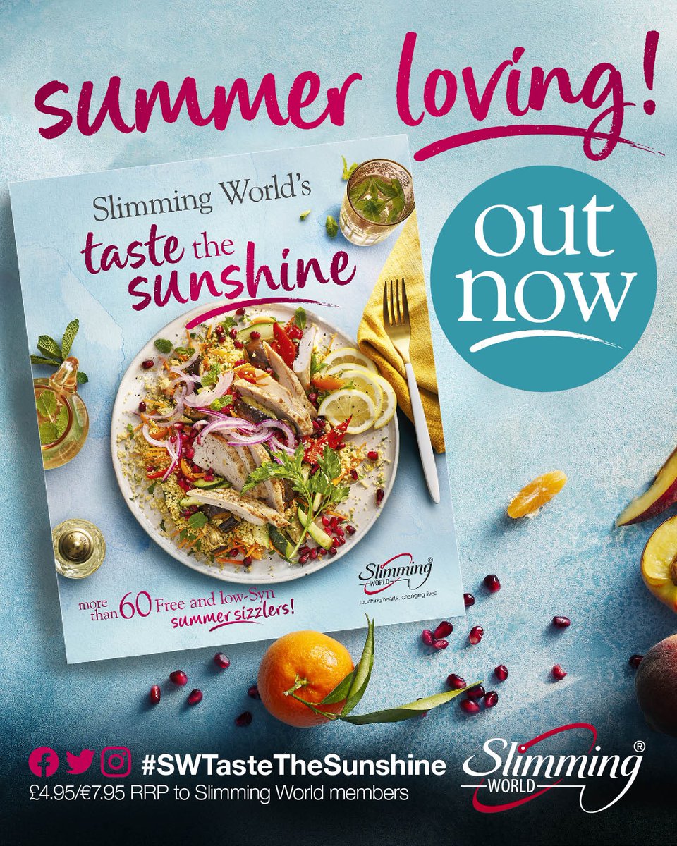 cooper125's tweet photo. Find healthy eating a summer breeze with Slimming World’s new #SWTasteTheSunshine #RecipeBook, available in #SlimmingWorld groups now for only £4.95/€7.95 🤩! DM to find out more #SlimmingWorldConsultant #SlimmingWorldInspo #SlimmingWorldGroup
#slimwithalan https://t.co/BPiVEvjAmY
