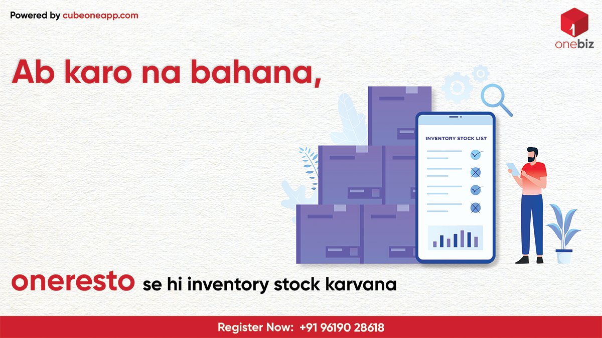 Stay on top of inventory stock-up with #oneresto. Receive instant notifications before stock exhaustion.

Visit : cubeonebiz.com/request-demo.p… to know more on #oneresto and Book a FREE DEMO.

#onebiz #inventorystock #oneresto #inventorymanagement #digitalmenu #stockmanagement