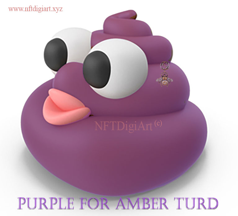 NFTDigiArt_'s tweet photo. @auuudreyxx Start of the New Amber Turd (aka Amber Turd) NFT collection. Get your limited edition today. 

#justiceforjohnny #IStandWithAmberHeard #amberturd #blackboxicu #dna #drugs #amberheard #johnnydepp https://t.co/wyA8XoLjtY