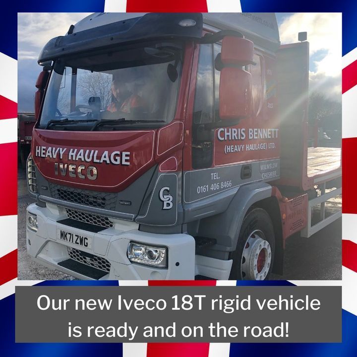 Our new Iveco 18T rigid vehicle is ready and on the road!

Contact us on 0161 406 8466 or sales@chrisbennett.co.uk for any enquiries.

W: chrisbennett.co.uk

#Haulage #HeavyHaulage #FamilyRun #Logistics #UK #HeavyFreight #EscortVehicles #Engineering
