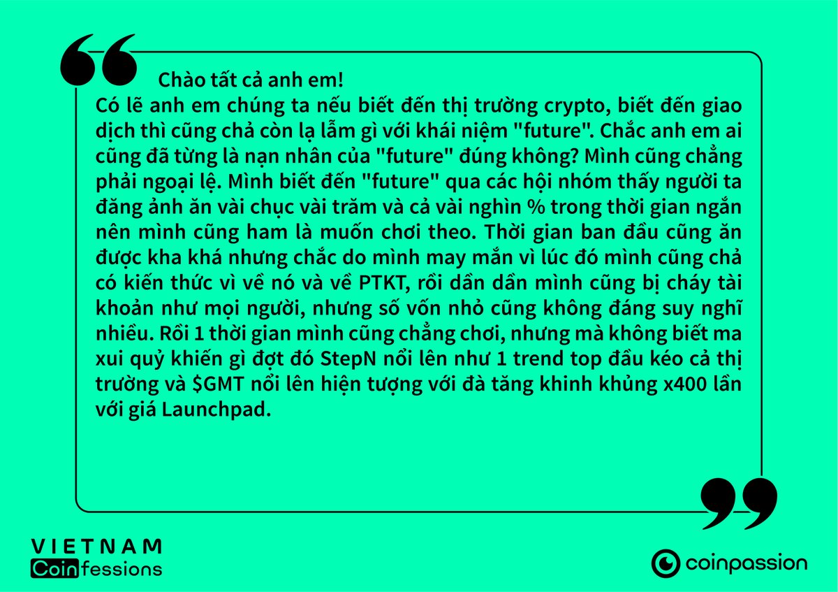 VNCoinfessions's tweet photo. 🥲Stoploss thì còn tiền mà làm lại, giờ hết tiền sao làm lại đây ae ._.

#VNConfessions $GMT #GMT https://t.co/IwUgpv7LCE