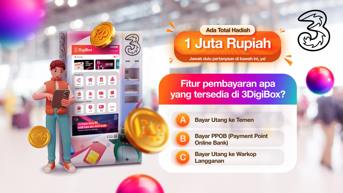 3CareIndonesia's tweet photo. #3viaTime Masih ada sampai hari ini lho 😍😍

Dapatkan  PULSA GRATIS dg total 1 Juta 🎁🎁 🎁

Caranya :
1. Wajib follow akun twitter 
@3CareIndonesia
2. RT &amp; Like postingan
3. Komen jawabanmu sebanyak2nya

#3CareSelaluAda
#3CareForYou  #3CareIndonesia https://t.co/IUntNGXfhw