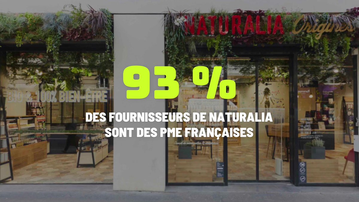 [#THREAD] TOP 5 des choses à savoir sur @_NATURALIA, l'enseigne avant-gardiste du bio du groupe Casino 👇 1⃣ Chez #Naturalia, 93% des fournisseurs sont des PME françaises. Depuis 1973, #Naturalia donne aux citadins la liberté de choisir une autre consommation. #UnPasdePlus