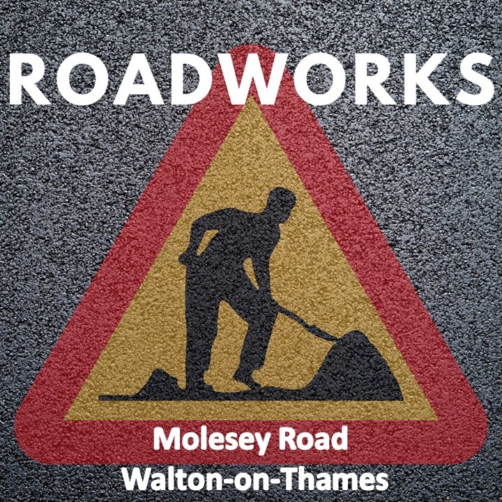Roadworks start 27 June at Molesey Road, #Hersham. For more information and updates: ow.ly/P8nE50Jz3kj  #SurreyHighways