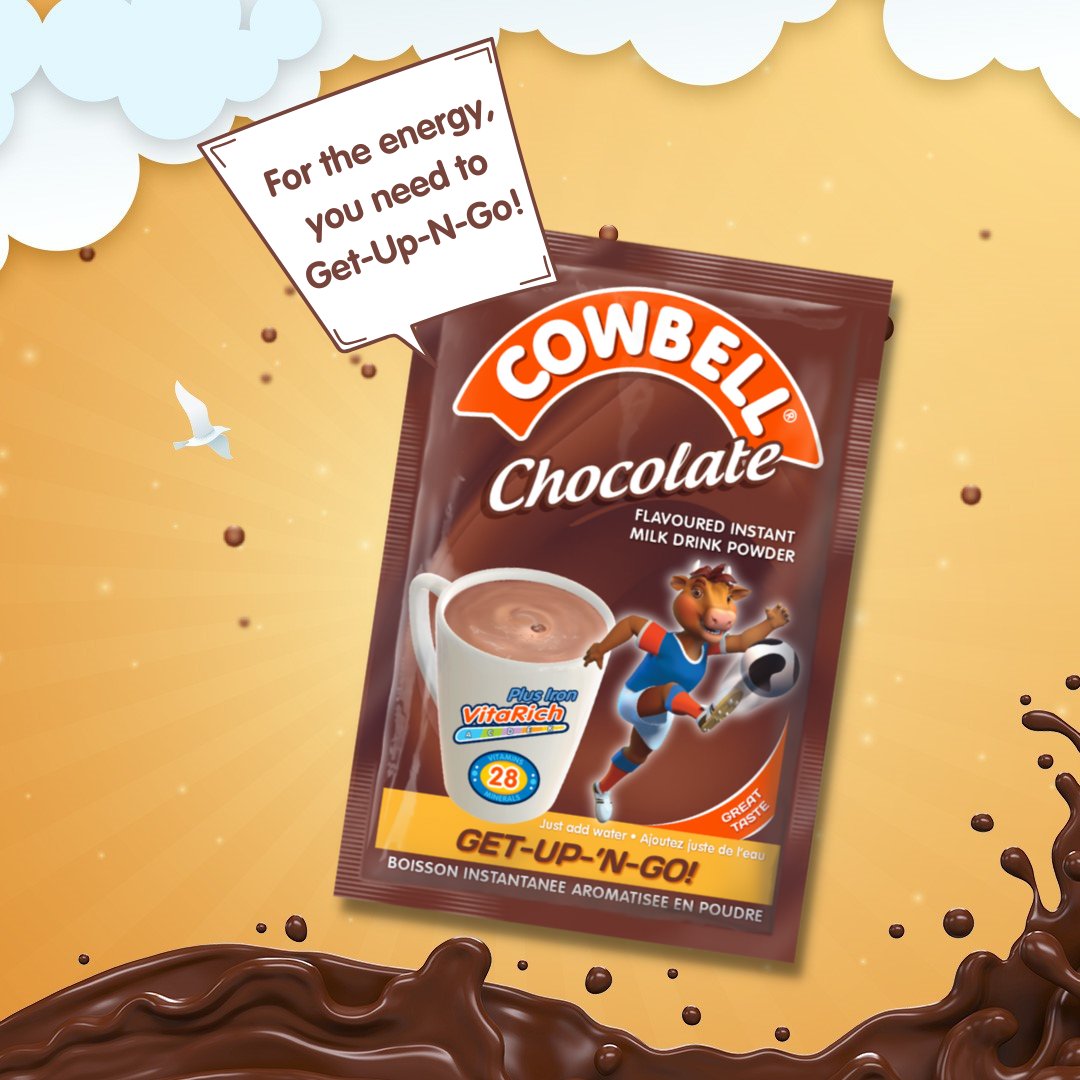 Start off your week on a high note! With the energy to #GetUpNGo​ #CowbellChoco​ #CowbellChocolate