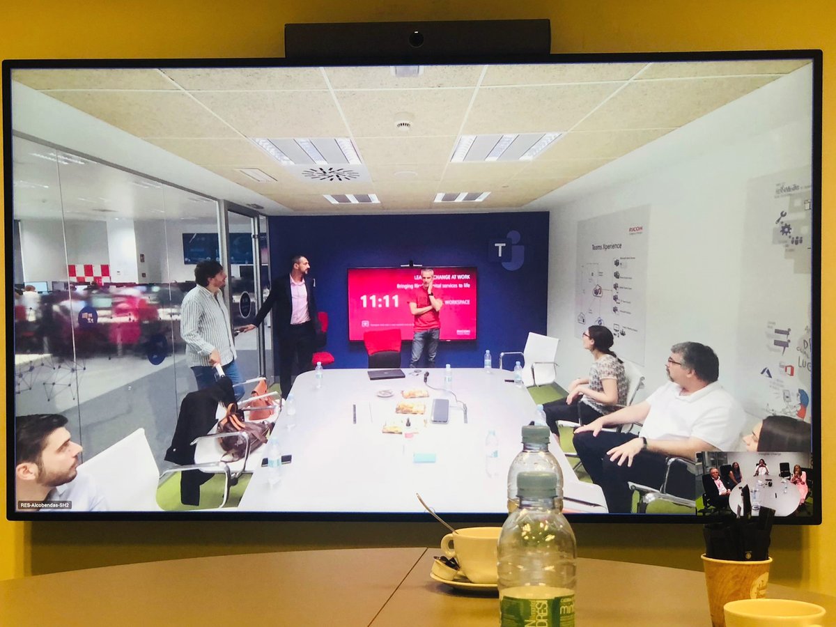 ricohspain's tweet photo. ☕️Inauguramos nuestra sala Kintsugi en Alcobendas con una sesión sobre el #TrabajoHíbrido. Un desayuno para compartir nuestra visión para liderar el cambio en el trabajo y en la que contamos con nuestro partner @MicrosoftES para una demo de Surface Hub 2S y la Smart Camera con AI https://t.co/GOvJIebs9B