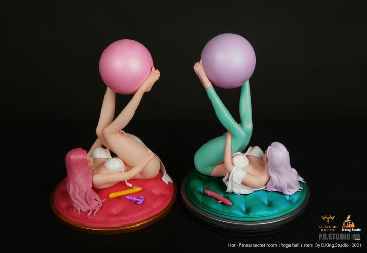 mozfigure's tweet photo. 【Pre-order】Enchantress studio 1/5 hot fitness chamber Second bullet Yoga ball sisters Detachable statue https://t.co/oEaSERCSra