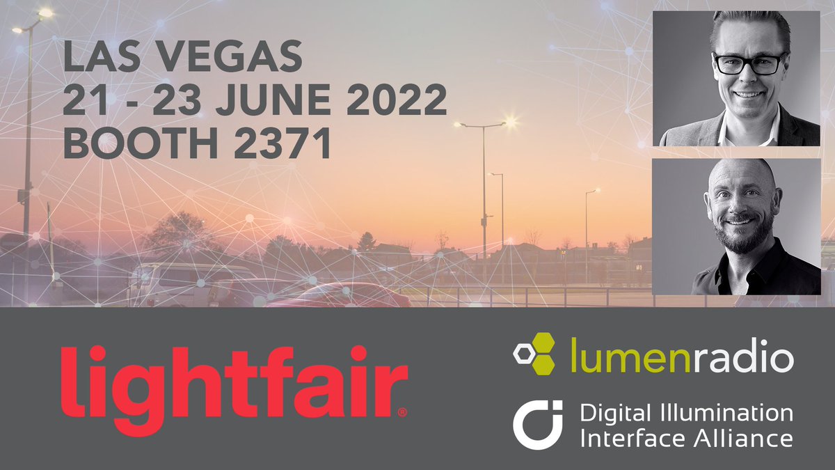 Come and meet Niclas Norlén and Jens Markebjer and get a deep dive and demo of our Zhaga Book 18 node, AirGlow at <a href="/lightfair/">LIGHTFAIR</a> in Las Vegas, June 21-23.
You will find us in the DALI Alliance both, 2371.

AirGlow - Wireless mesh outdoor lighting control.
Welcome

#Wireless #AirGlow