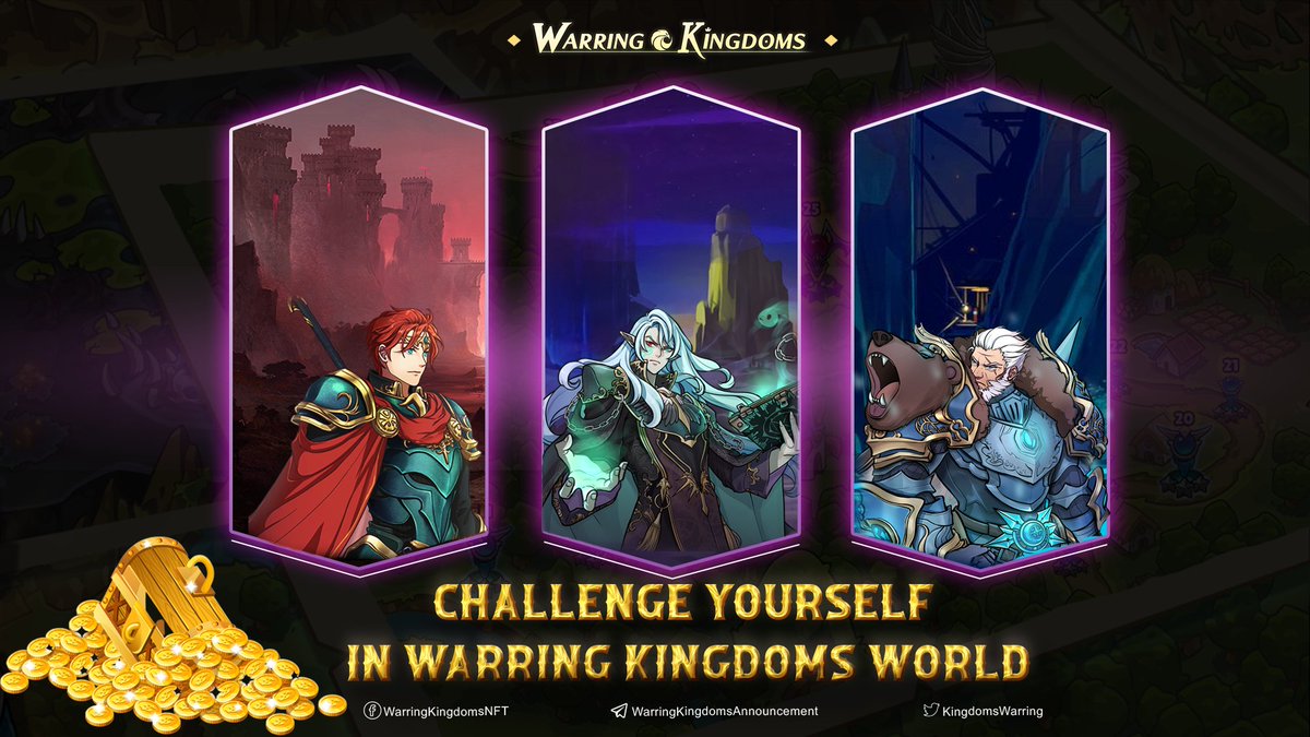 ☀️ CHALLENGE YOURSELF IN THE WARRING KINGDOMS WORLD ☀️

🏵 Warring Kingdoms has 3 game modes: Campaign, Endless War, and Colosseum.
Each game mode is designed for players to join and deal with different challenges. 

#WarringKingdoms #PlayToEarn #NFTGame #GameFi #P2EGame #WKT #WK