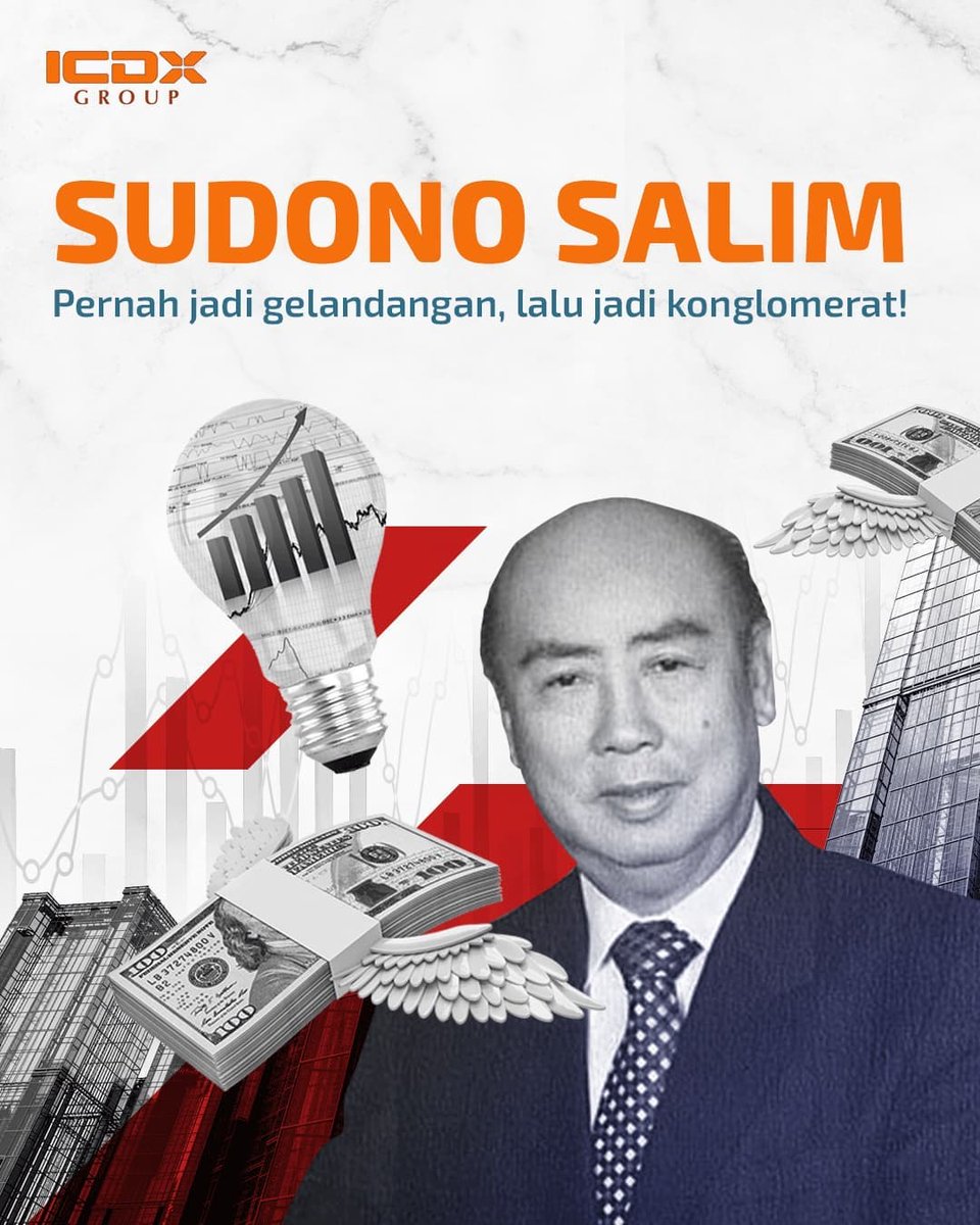 ICDXgroup's tweet photo. Dari gelandangan jadi konglomerat? Apapun profesi Anda, petik tips sukses dari Sudono Salim berikut ini. Swipe👉
#BursaMasaKini #GoTrading https://t.co/26h3s2rQsX