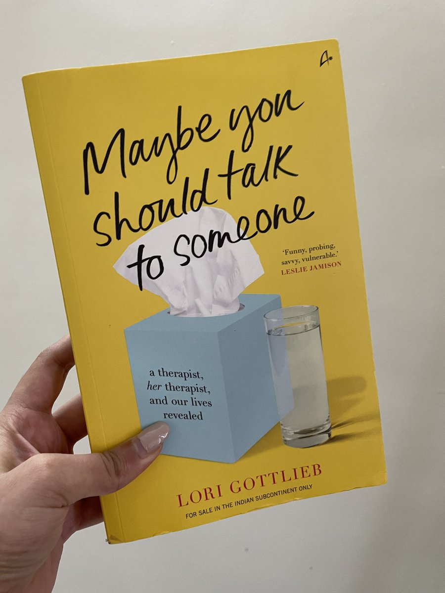 Atma Dinnie Charles (@atmadinnie) on Twitter photo I can’t remember the last time I picked up a book and read it cover to cover without putting down. <a href="/LoriGottlieb1/">Lori Gottlieb</a>’s Maybe You Should Talk to Someone, is a hilarious insight into a therapist’s world and her interactions with her therapist. Definitely a 5/5 for me. I can’t remember the last time I picked up a book and read it cover to cover without putting down. <a href="/LoriGottlieb1/">Lori Gottlieb</a>’s Maybe You Should Talk to Someone, is a hilarious insight into a therapist’s world and her interactions with her therapist. Definitely a 5/5 for me.