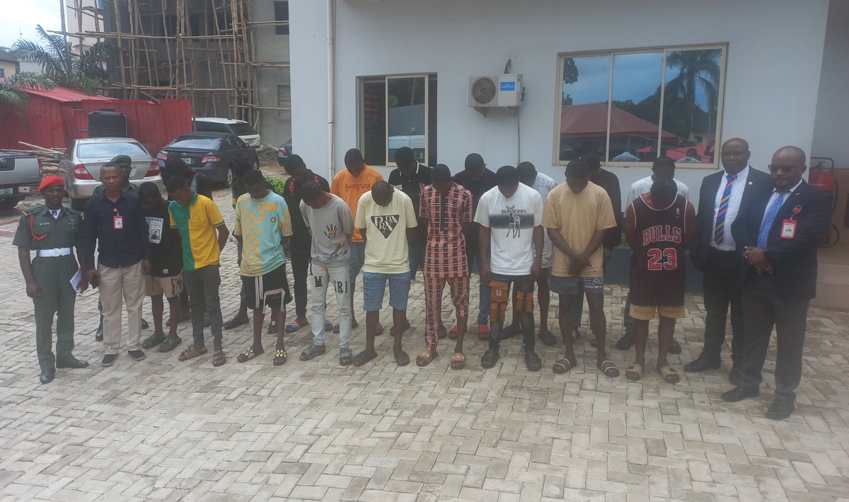 officialEFCC's tweet photo. Thirty-Five Internet Fraud Suspects Arrested in Ibadan

Thirty-five suspected internet fraudsters have been arrested by the Ibadan Zonal Command of the Economic and Financial Crimes Commission, EFCC. https://t.co/S3UFEhvBYU