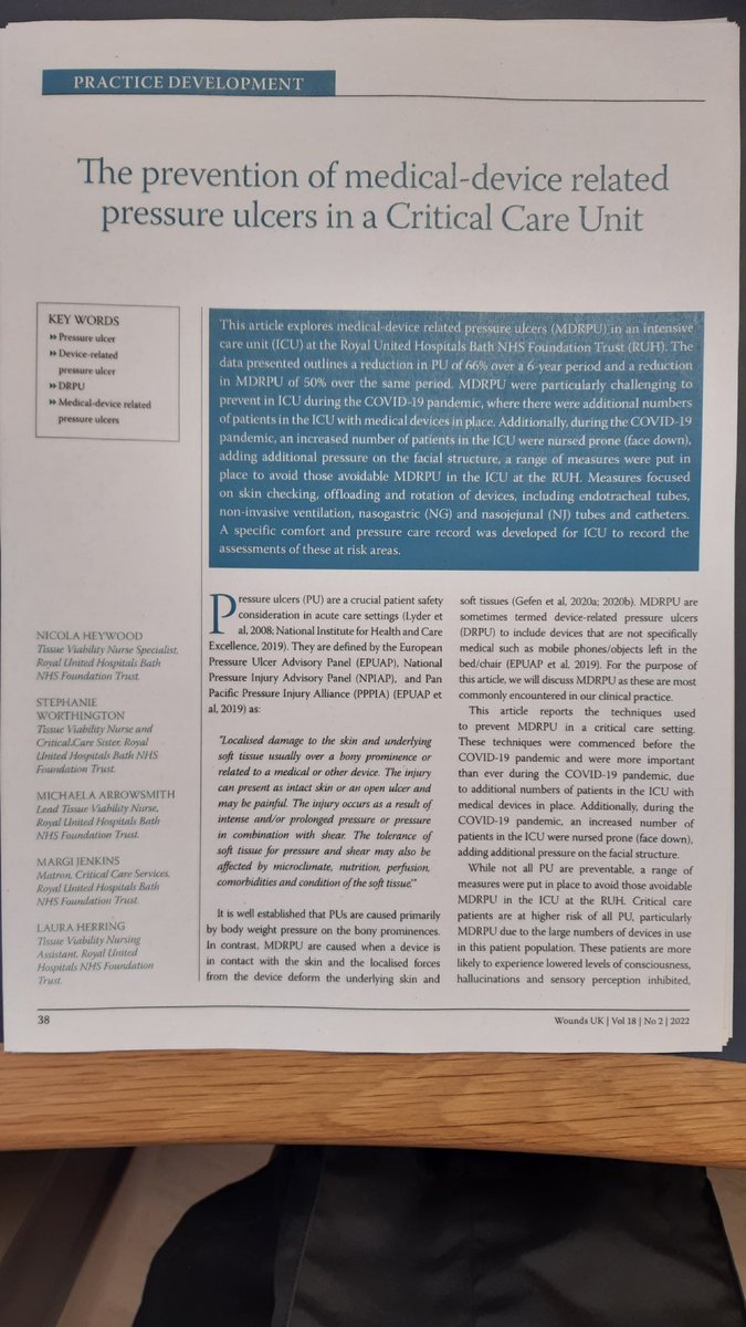 Nikki Heywood 💙💛💙💛 (@tvnnikki) on Twitter photo Congratulations <a href="/margijenkins/">Margi Jenkins 💙</a> <a href="/RUHTVNs/">RUH-TissueViability</a> out today, article outlining the great work in critical care #puprevention #drpu #mdrpu <a href="/RUHStaff/">RUH Staff</a> <a href="/RUHBath/">RUH Bath 🏥</a> <a href="/RUHCriticalCare/">RUH Critical Care</a> Congratulations <a href="/margijenkins/">Margi Jenkins 💙</a> <a href="/RUHTVNs/">RUH-TissueViability</a> out today, article outlining the great work in critical care #puprevention #drpu #mdrpu <a href="/RUHStaff/">RUH Staff</a> <a href="/RUHBath/">RUH Bath 🏥</a> <a href="/RUHCriticalCare/">RUH Critical Care</a>