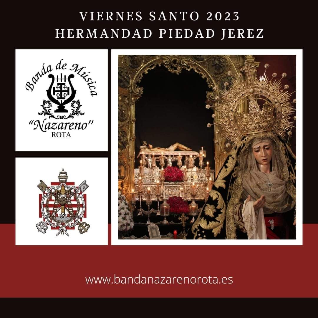 #Jerez
LA BANDA DEL NAZARENO ACOMPAÑARÁ A LA PIEDAD
ℹ️La Junta de Gobierno y la banda han llegado a un acuerdo el pasado viernes 17 de junio para el acompañamiento musical en el Paso de Palio de Nuestra Señora de la Piedad en el 2023.
<a href="/HdadPiedadJerez/">Hdad. de la Piedad</a>
<a href="/BmNazarenoRota/">Banda Nazareno Rota</a>
🆚